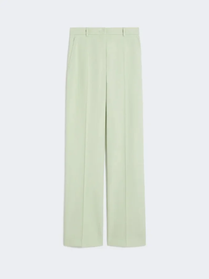 Wollen crêpe broek, groen Wollen crêpe broek, groen