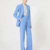 Wollen crêpe broek, lichtblauw Wollen crêpe broek, lichtblauw