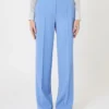 Wollen crêpe broek, lichtblauw Wollen crêpe broek, lichtblauw