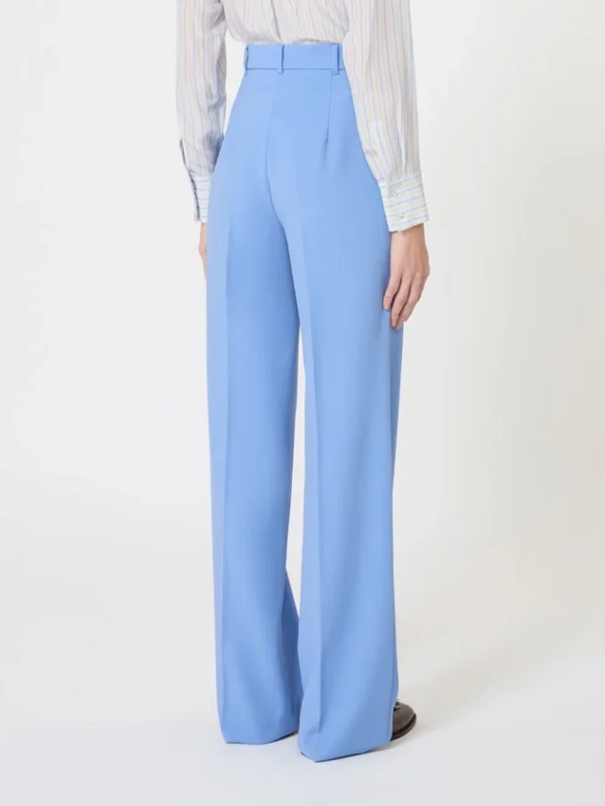 Wollen crêpe broek, lichtblauw Wollen crêpe broek, lichtblauw