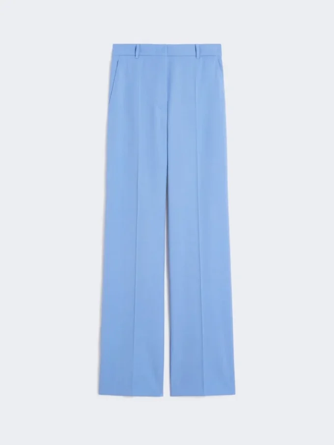 Wollen crêpe broek, lichtblauw Wollen crêpe broek, lichtblauw