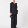 Wollen crêpe broek, marineblauw Wollen crêpe broek, marineblauw