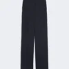 Wollen crêpe broek, marineblauw Wollen crêpe broek, marineblauw