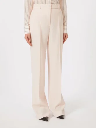 Wollen crêpe broek, roze