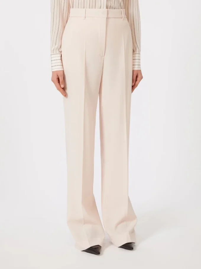 Wollen crêpe broek, roze Wollen crêpe broek, roze