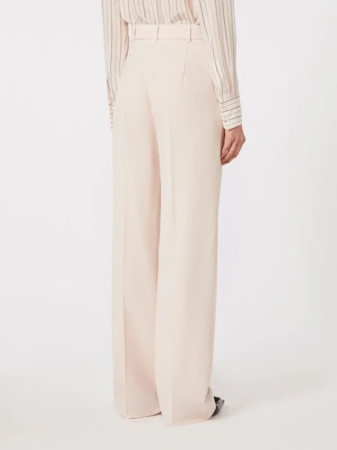 Wollen crêpe broek, roze Wollen crêpe broek, roze