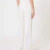 Wollen crêpe broek, wit Wollen crêpe broek, wit