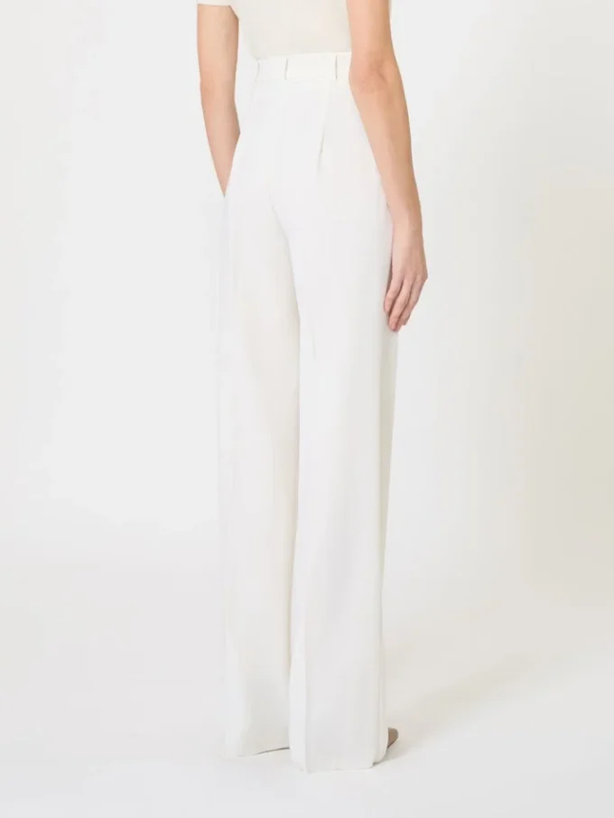 Wollen crêpe broek, wit Wollen crêpe broek, wit