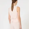 Wollen crêpe vest, roze Wollen crêpe vest, roze