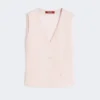 Wollen crêpe vest, roze Wollen crêpe vest, roze