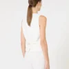 Wollen crêpe vest, wit Wollen crêpe vest, wit