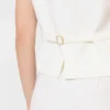 Wollen crêpe vest, wit Wollen crêpe vest, wit