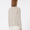 Wollen en kasjmier trui met boxy-pasvorm, beige