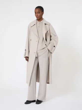 Wollen en kasjmier vest, beige