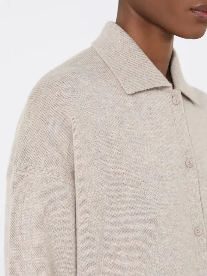 Wollen en kasjmier vest, beige Wollen en kasjmier vest, beige