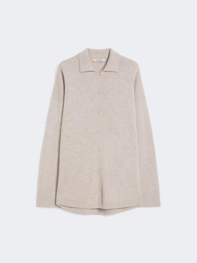 Wollen en kasjmier vest, beige Wollen en kasjmier vest, beige