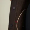 Wollen en mohair cocoonjas, bruin Wollen en mohair cocoonjas, bruin