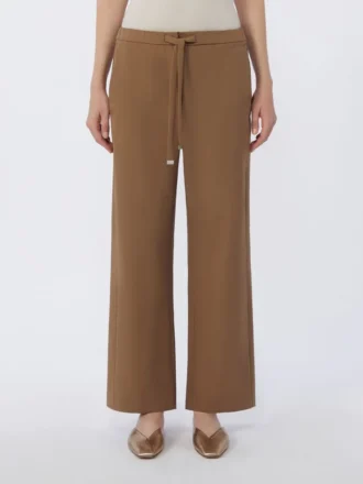Wollen gabardine broek, camel