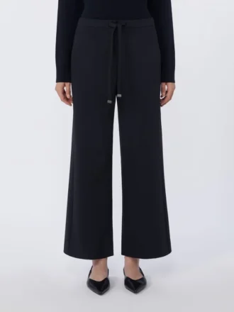 Wollen gabardine broek, ultramarijn
