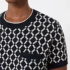 Wollen jacquard trui, ultramarijn Wollen jacquard trui, ultramarijn