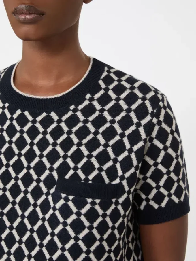 Wollen jacquard trui, ultramarijn Wollen jacquard trui, ultramarijn