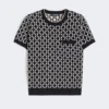 Wollen jacquard trui, ultramarijn Wollen jacquard trui, ultramarijn