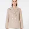 Wollen jasje van broadcloth, beige-roze Wollen jasje van broadcloth, beige-roze