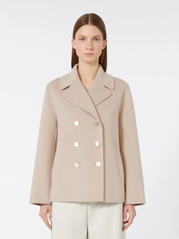 Wollen jasje van broadcloth, beige-roze Wollen jasje van broadcloth, beige-roze