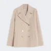 Wollen jasje van broadcloth, beige-roze Wollen jasje van broadcloth, beige-roze