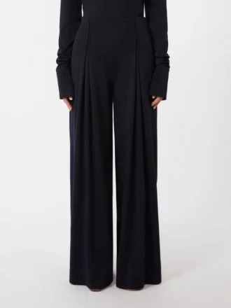 Wollen jersey broek, ultramarijn