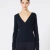 Wollen jersey top, ultramarijn Wollen jersey top, ultramarijn