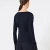 Wollen jersey top, ultramarijn Wollen jersey top, ultramarijn