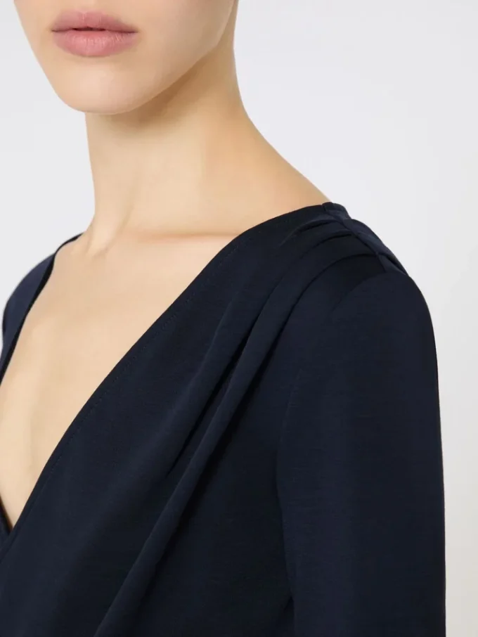 Wollen jersey top, ultramarijn Wollen jersey top, ultramarijn