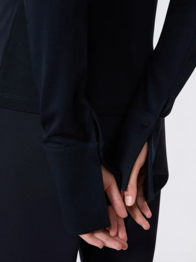 Wollen jersey top, ultramarijn Wollen jersey top, ultramarijn