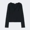 Wollen jersey top, ultramarijn Wollen jersey top, ultramarijn