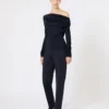 Wollen off-shoulder top, ultramarijn Wollen off-shoulder top, ultramarijn