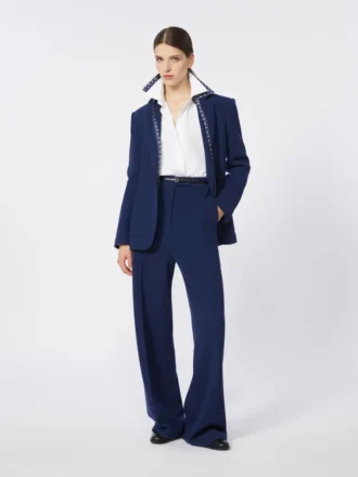 Piqua jersey blazer met enkele rij knopen, china blue