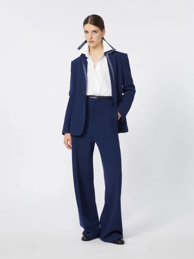 Piqua jersey blazer met enkele rij knopen, china blue Piqua jersey blazer met enkele rij knopen, china blue