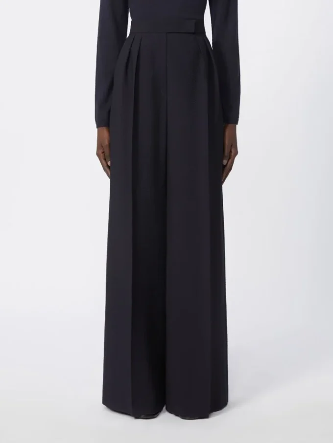 Wollen seersucker broek, ultramarijn Wollen seersucker broek, ultramarijn
