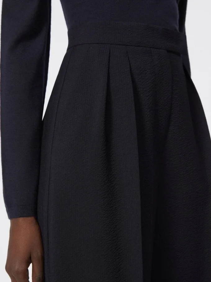 Wollen seersucker broek, ultramarijn Wollen seersucker broek, ultramarijn