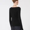 Wollen vest met ketting, zwart Wollen vest met ketting, zwart
