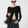 Wollen vest met ketting, zwart Wollen vest met ketting, zwart