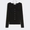 Wollen vest met ketting, zwart Wollen vest met ketting, zwart