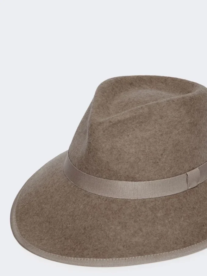 Wollen vilten hoed, beige Wollen vilten hoed, beige