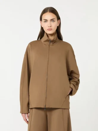 Zacht scuba jersey jasje, bruin