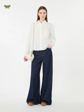 Zachte katoenen denim jeans, marineblauw