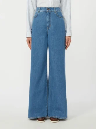 Zachte katoenen denim jeans, marineblauw