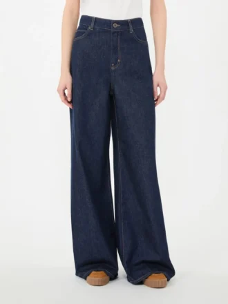Zachte katoenen denim jeans, marineblauw
