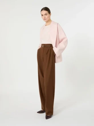 Zijden blouse met ronde hals, roze
