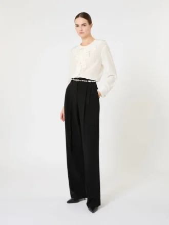 Zijden blouse met ruches, zijde